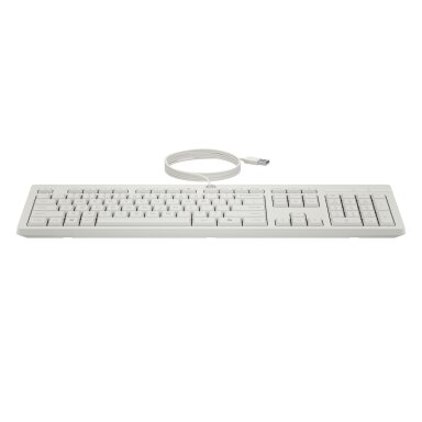 HP 225 G2 USB Wired Mouse Keyboard Combo, Copilot Key - Cashmere White - ESTONIAN