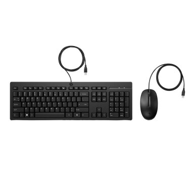 HP 225 G2 USB Wired Mouse Keyboard Combo, Copilot Key, spill resistant - Black - ESTONIAN HP 225 G2 USB Wired Mouse Keyboard Combo, Copilot Key, spill resistant - Black - ESTONIAN