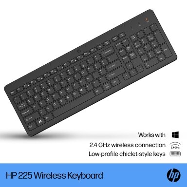 HP 225 Wireless Keyboard - Black - US ENG HP 225 Wireless Keyboard - Black - US ENG