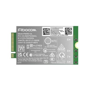 HP 5G Modem m.2 WWAN 4G/5G Sub-6 GHz FM350-GL Mobile Broadband Cellular (compatible with WWAN-ready EliteBook 830 835 840 845 860 865 1040 G11, x360 G11, ZBook Firefly Fury Power 14 16 G11 G11A) HP 5G Modem m.2 WWAN 4G/5G Sub-6 GHz FM350-GL Mobile Broadband Cellular (compatible with WWAN-ready EliteBook 830 835 840 845 860 865 1040 G11, x360 G11, ZBook Firefly Fury Power 14 16 G11 G11A)