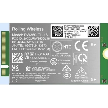 HP 4G LTE Modem m.2 WWAN Cat 16 Mobile Broadband Cellular (compatible with WWAN-ready ProBook EliteBook 4 6 - G1i G1a - 13 14 16) HP 4G LTE Modem m.2 WWAN Cat 16 Mobile Broadband Cellular (compatible with WWAN-ready ProBook EliteBook 4 6 - G1i G1a - 13 14 16)