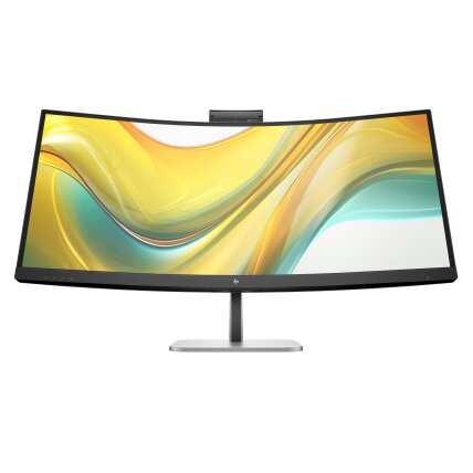 HP 534pm Series 5 Pro WQHD USB-C Curved Conferencing Monitor - 34" 3440x1440 WQHD 400-nit AG, VA, USB-C(100W/15W)/HDMI/DisplayPort, 3x USB-A, speakers, 5MP webcam, RJ-45 LAN, height adjustable/tilt/swivel, 3 years (replaces E34m)