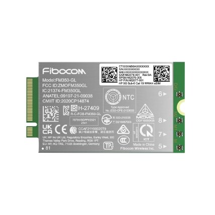 HP 5G Modem m.2 WWAN 4G/5G Sub-6 GHz FM350-GL Mobile Broadband Cellular (compatible with WWAN-ready EliteBook 830 835 840 845 860 865 1040 G11, x360 G11, ZBook Firefly Fury Power 14 16 G11 G11A) HP 5G Modem m.2 WWAN 4G/5G Sub-6 GHz FM350-GL Mobile Broadband Cellular (compatible with WWAN-ready EliteBook 830 835 840 845 860 865 1040 G11, x360 G11, ZBook Firefly Fury Power 14 16 G11 G11A)