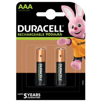 Įkraunamos baterijos DURACELL AAA 900 mAh, 2 vnt Įkraunamos baterijos DURACELL AAA 900 mAh, 2 vnt