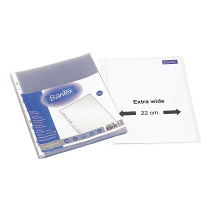 Įmautė dokumentams BANTEX, 220 x 300 mm, (pak. - 50 vnt.), matinė Įmautė dokumentams BANTEX, 220 x 300 mm, (pak. - 50 vnt.), matinė