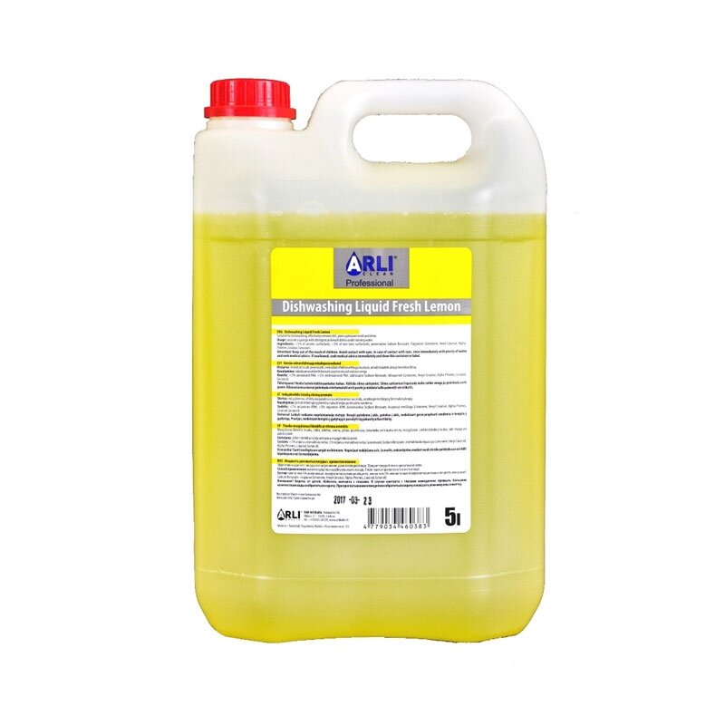 Indų ploviklis ARLI CLEAN, citrinų kvapo, 5 l Indų ploviklis ARLI CLEAN, citrinų kvapo, 5 l