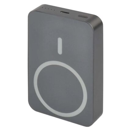 Išorinė baterija EMOS WI 1046, 10 000 mAh 20 W, belaidis įkrovimas, pilka