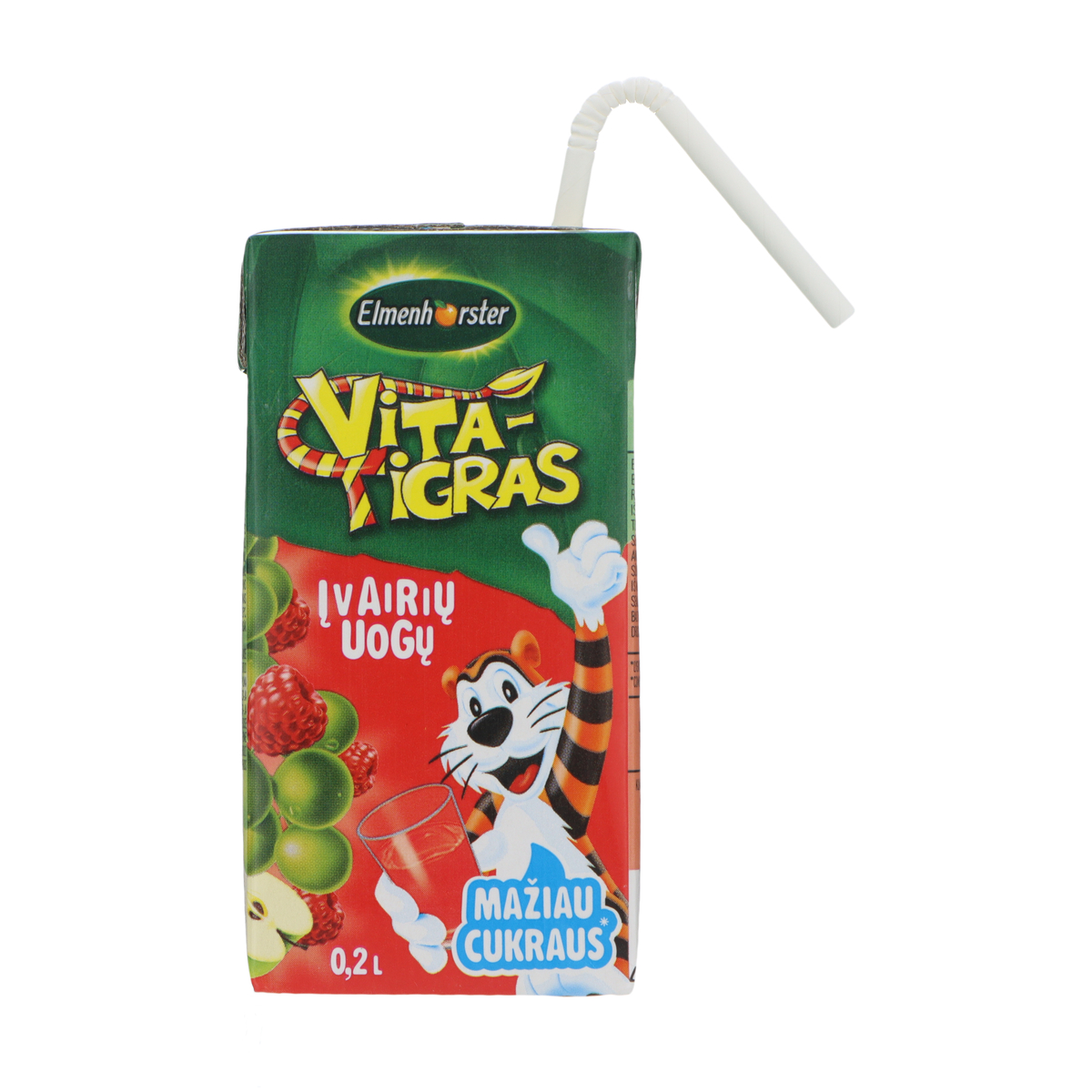 Įvairių uogų sulčių gėrimas ELMENHORSTER Vita Tigras, su vit. 0,2 l