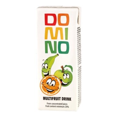 Įvairių vaisių sultys DOMINO, 200 ml