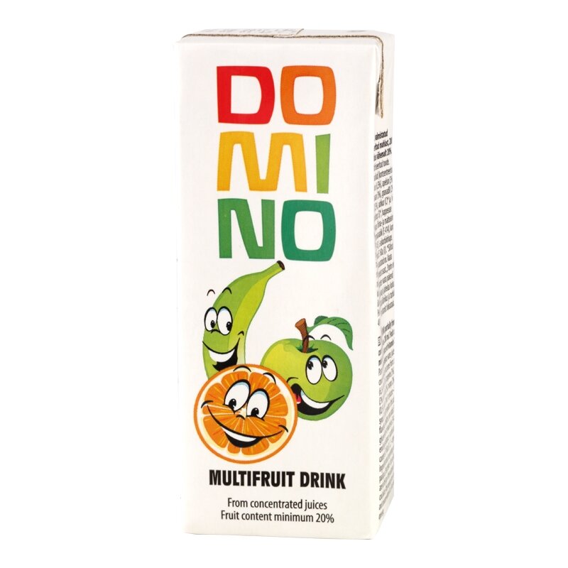 Įvairių vaisių sultys DOMINO, 200 ml