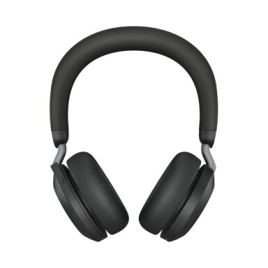 Jabra Evolve2 75 UC Link 380c Belaidės ausinės, Bluetooth, USB-C, Charging Stand, Juoda