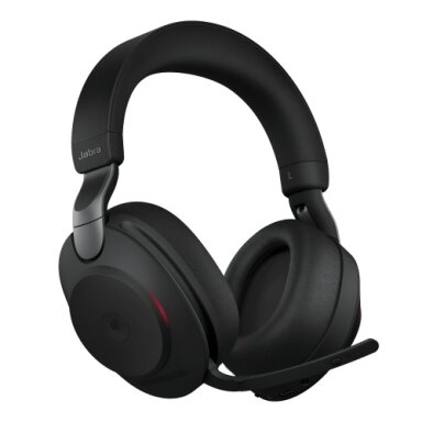 Jabra Evolve2 85 MS Stereo Laidinės/Belaidės ausinės, Bluetooth, USB-A, Charging Stand, Juoda