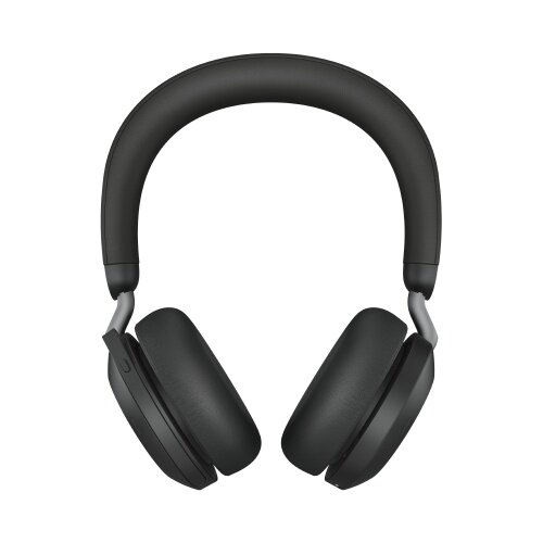 Jabra Evolve2 75 UC Link 380c Belaidės ausinės, Bluetooth, USB-C, Charging Stand, Juoda