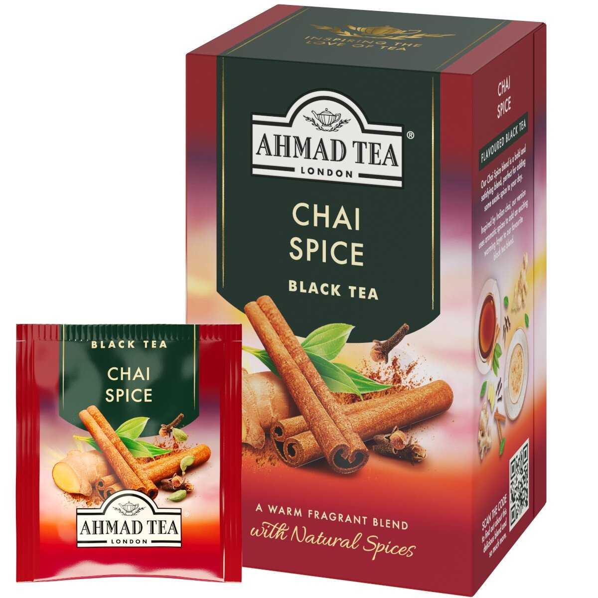 Juodoji arbata AHMAD Chai Spice, 20 teabags x 2g Juodoji arbata AHMAD Chai Spice, 20 teabags x 2g