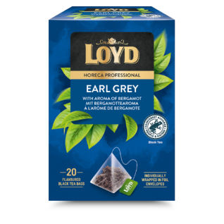 Juodosios arbatos gėrimas LOYD HORECA earl grey su bergamote, piramidės 20 x 2g