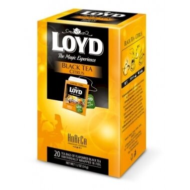 Juodoji arbata LOYD HORECA Citrus, 20 x 1,7g