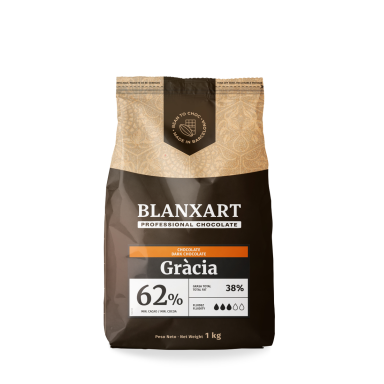 Juodas šokoladas BLANXART, Gracia 62 %, 1 kg