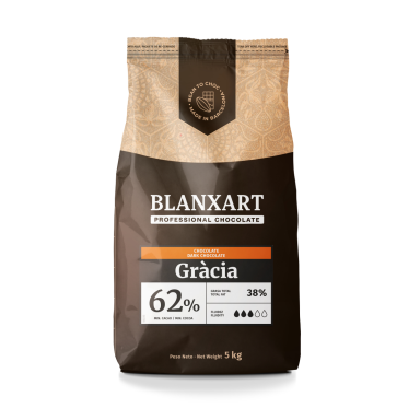 Juodas šokoladas BLANXART, Gracia 62 %, 5 kg