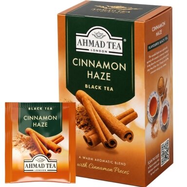 Juodoji arbata AHMAD CINNAMON TEA 20 vokelių su siūlu po 2 g Juodoji arbata AHMAD CINNAMON TEA 20 vokelių su siūlu po 2 g