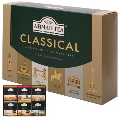 Juodoji arbata AHMAD CLASSICAL SELECTION, vokeliuose, 60 vnt.x 2 g