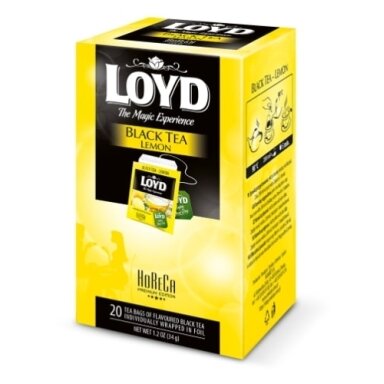 Juodoji arbata LOYD HORECA Lemon, 20 x 1,7g