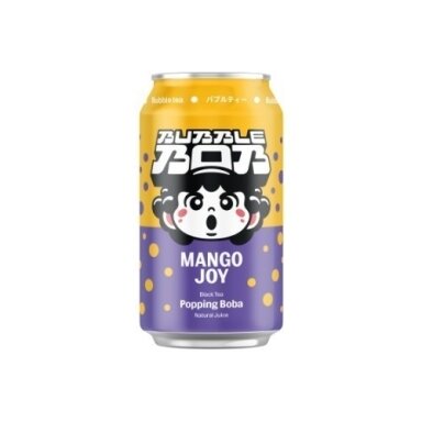 Juodos arbatos gėrimas BUBBLE BOB su mangų burbuliukais, 330 ml Juodos arbatos gėrimas BUBBLE BOB su mangų burbuliukais, 330 ml