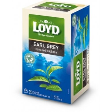 Juodoji aromatizuota arbata LOYD Earl Grey, 20x1.7g