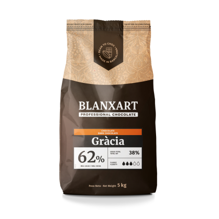 Juodas šokoladas BLANXART, Gracia 62 %, 5 kg Juodas šokoladas BLANXART, Gracia 62 %, 5 kg