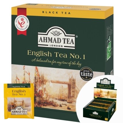 Juodoji arbata AHMAD Alu ENGLISH TEA N1, 100 x 2 g arbatos pakelių Juodoji arbata AHMAD Alu ENGLISH TEA N1, 100 x 2 g arbatos pakelių