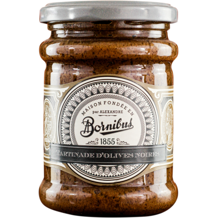 Juodųjų ir žaliųjų alyvuogių užtepėlė BORNIBUS, 250 g Juodųjų ir žaliųjų alyvuogių užtepėlė BORNIBUS, 250 g