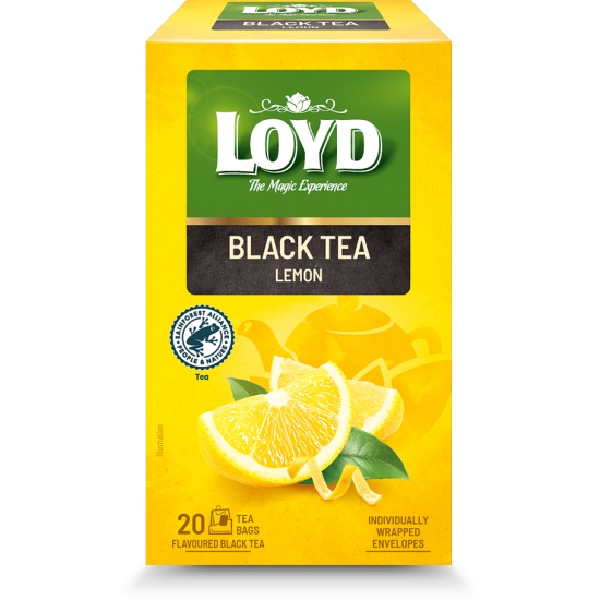 Juodoji arbata LOYD, su citrinų aromatu, 20x1.7g