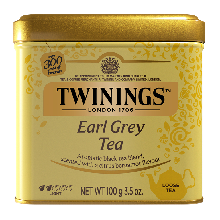 Juodoji arbata TWININGS Earl Grey, skardinė, 100 g