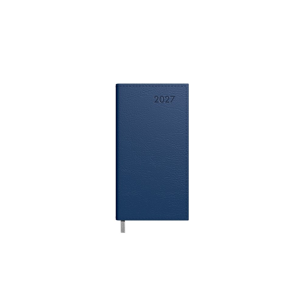 Kalendorius MIDI 2027, 90 x 167 mm, PU, tamsiai mėlyna