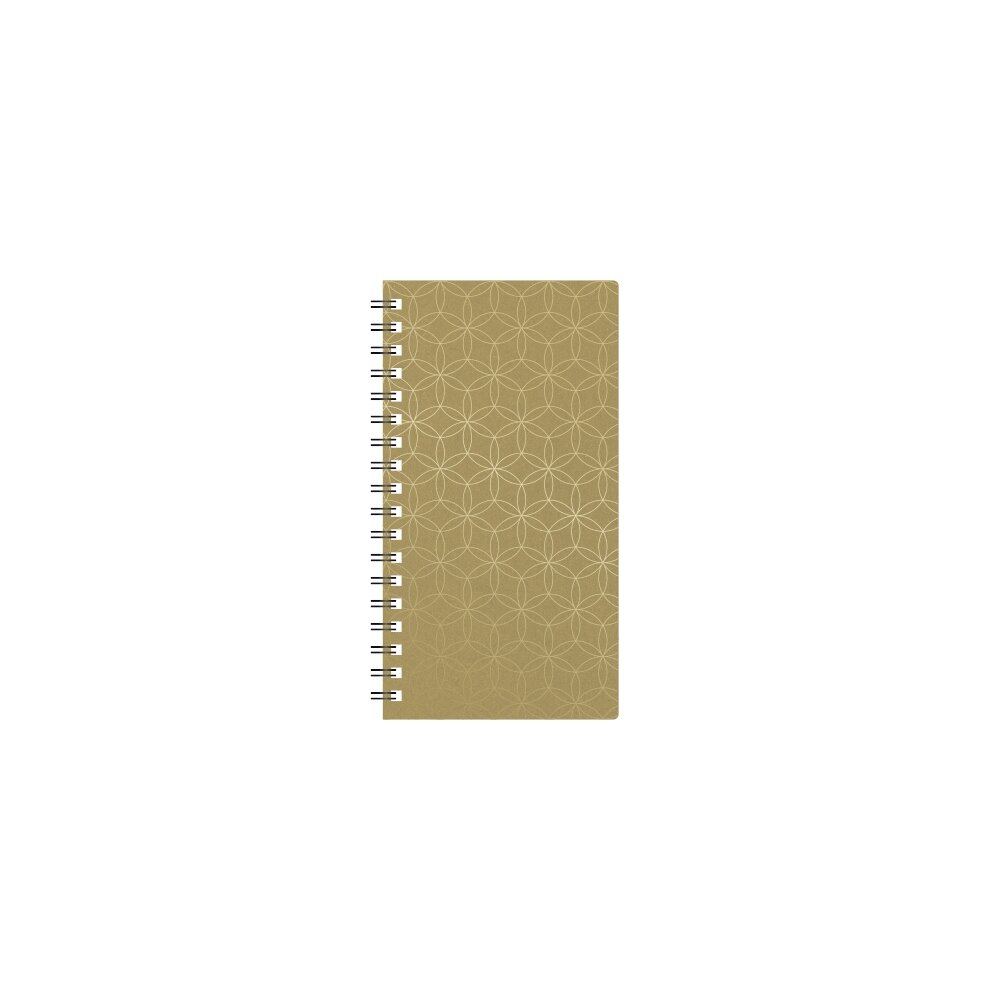 Kalendorius MIDI Spirex 2027, 95 x 170 mm, Pattern, gintarinė, kartonas