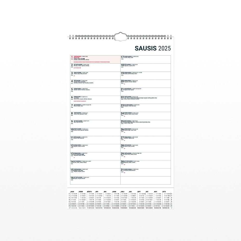 Kalendorius MONO PLANNER, 2027 1 Kalendorius MONO PLANNER, 2027 1