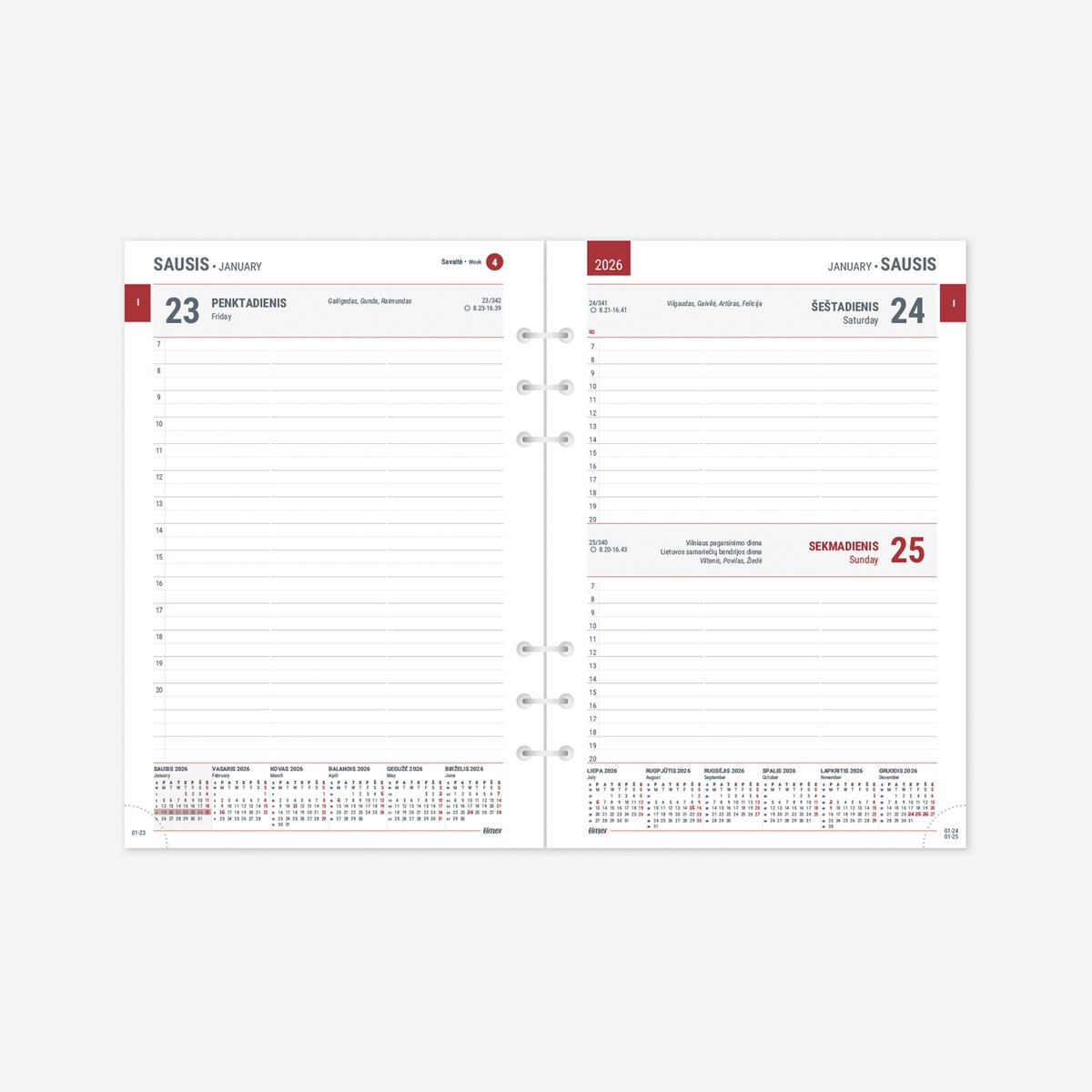 Kalendorius MAXI organizer 2027 A5, oda 1