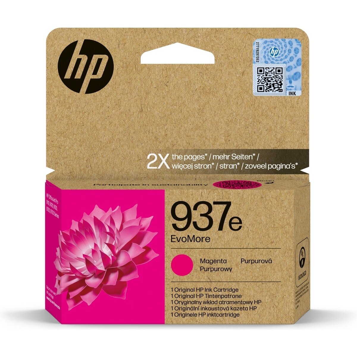 Kasetė HP Ink No.937E (4S6W7NE) MG 1650psl OEM Kasetė HP Ink No.937E (4S6W7NE) MG 1650psl OEM