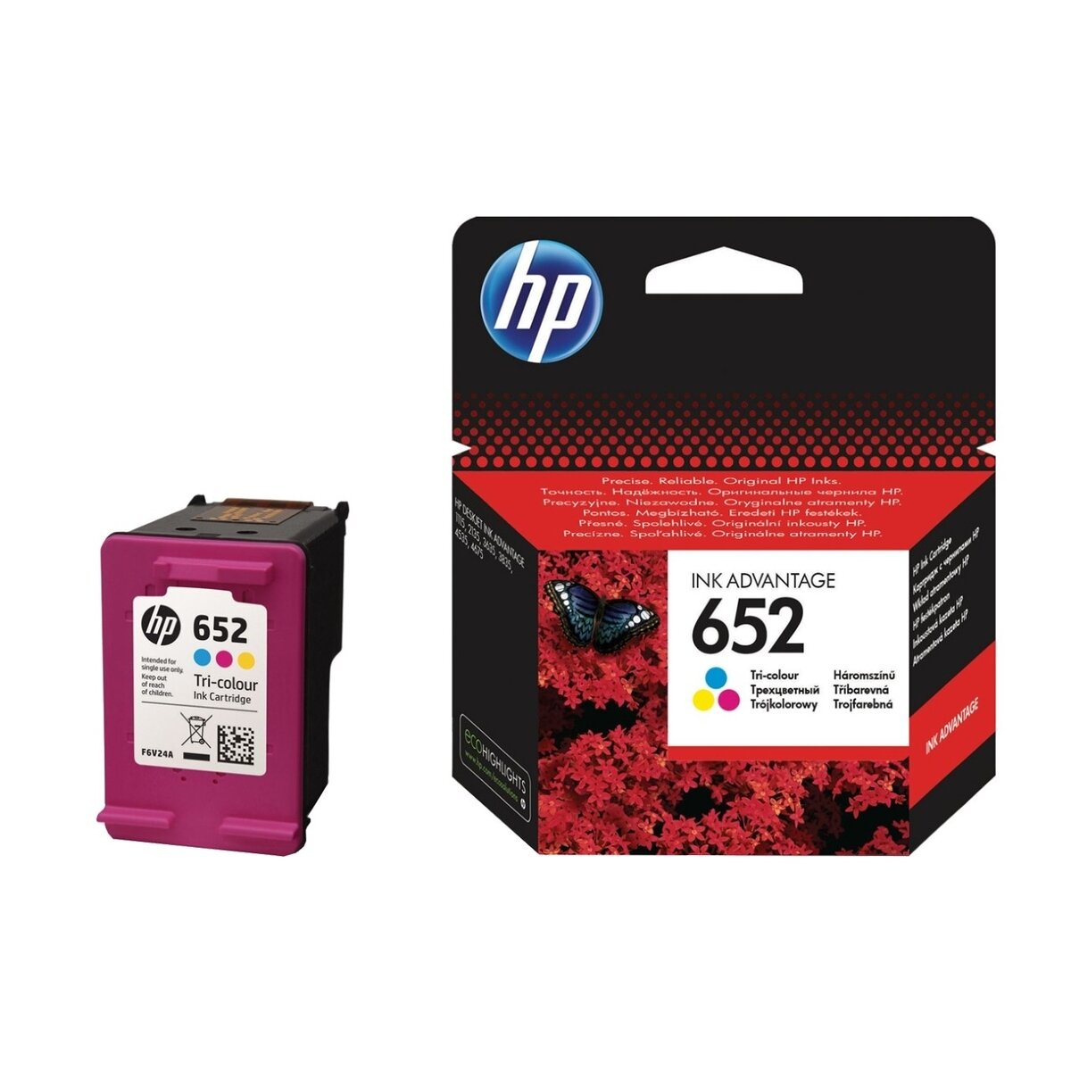 Kasetė HP No.652 (F6V24AE) CMY 200 psl. OEM Kasetė HP No.652 (F6V24AE) CMY 200 psl. OEM