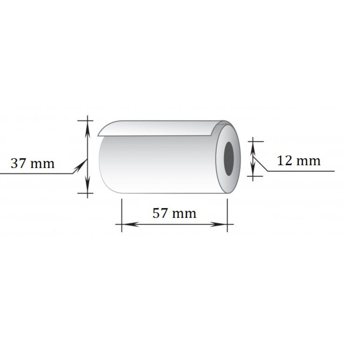 Kasos juosta TECHNOINFORM 57mmx15mx38mm, termo, 10 vnt./pak. 1