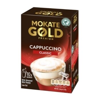 Kavos gėrimas MOKATE Gold Premium Cappuccino Classic, 10 x 14g Kavos gėrimas MOKATE Gold Premium Cappuccino Classic, 10 x 14g