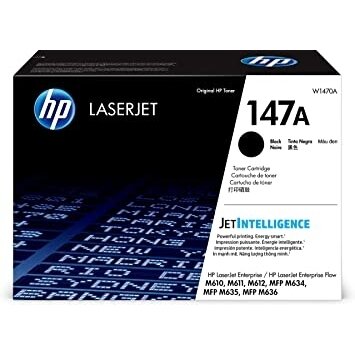 Kasetė HP No. 147A (W1470A) BK 10.500psl OEM Kasetė HP No. 147A (W1470A) BK 10.500psl OEM