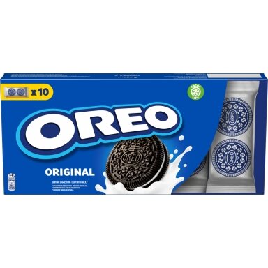 Kakaviniai sausainiai OREO su vanilės skonio įdaru, 220 g