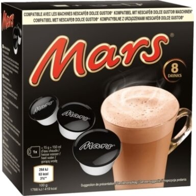 Kakavos kapsulės MARS, 8 x 15 g