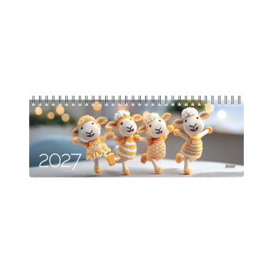 Kalendorius MEMO Dancing Queens 2027, 290 x 110 mm, kartoninis Kalendorius MEMO Dancing Queens 2027, 290 x 110 mm, kartoninis
