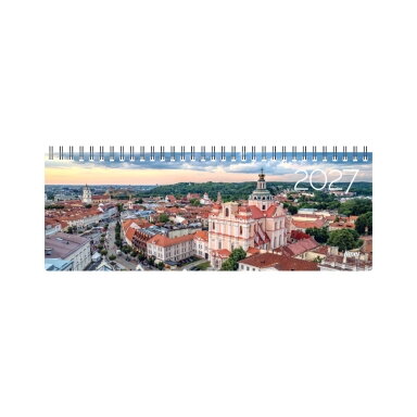 Kalendorius MEMO Vilnius 2027, 290 x 110 mm, kartoninis Kalendorius MEMO Vilnius 2027, 290 x 110 mm, kartoninis