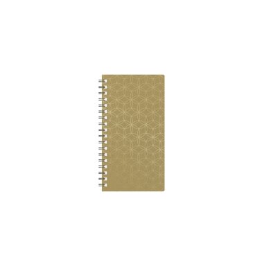 Kalendorius MIDI Spirex 2027, 95 x 170 mm, Pattern, gintarinė, kartonas Kalendorius MIDI Spirex 2027, 95 x 170 mm, Pattern, gintarinė, kartonas