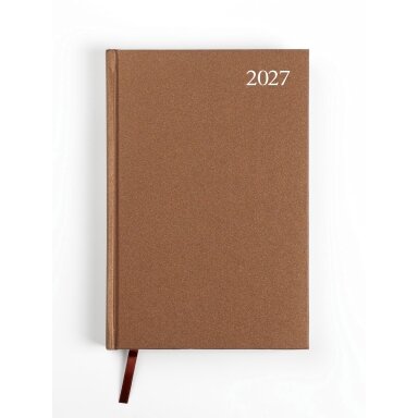 Kalendorius STANDARD 2027, PVC, A5, ruda LT Kalendorius STANDARD 2027, PVC, A5, ruda LT