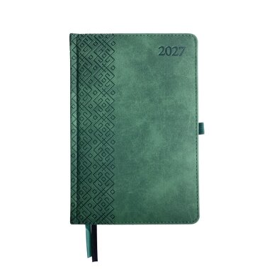 Kalendorius TRADITIONAL 2027, PU, A5, žalia LT Kalendorius TRADITIONAL 2027, PU, A5, žalia LT