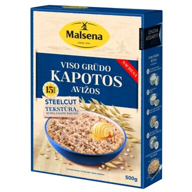 Kapotos avižos MALSENA, Viso grūdo, 500g