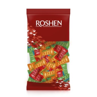 Karameliai saldainiai ROSHEN Fizzy boom, su milteliniu įdaru, 8%, 1 kg